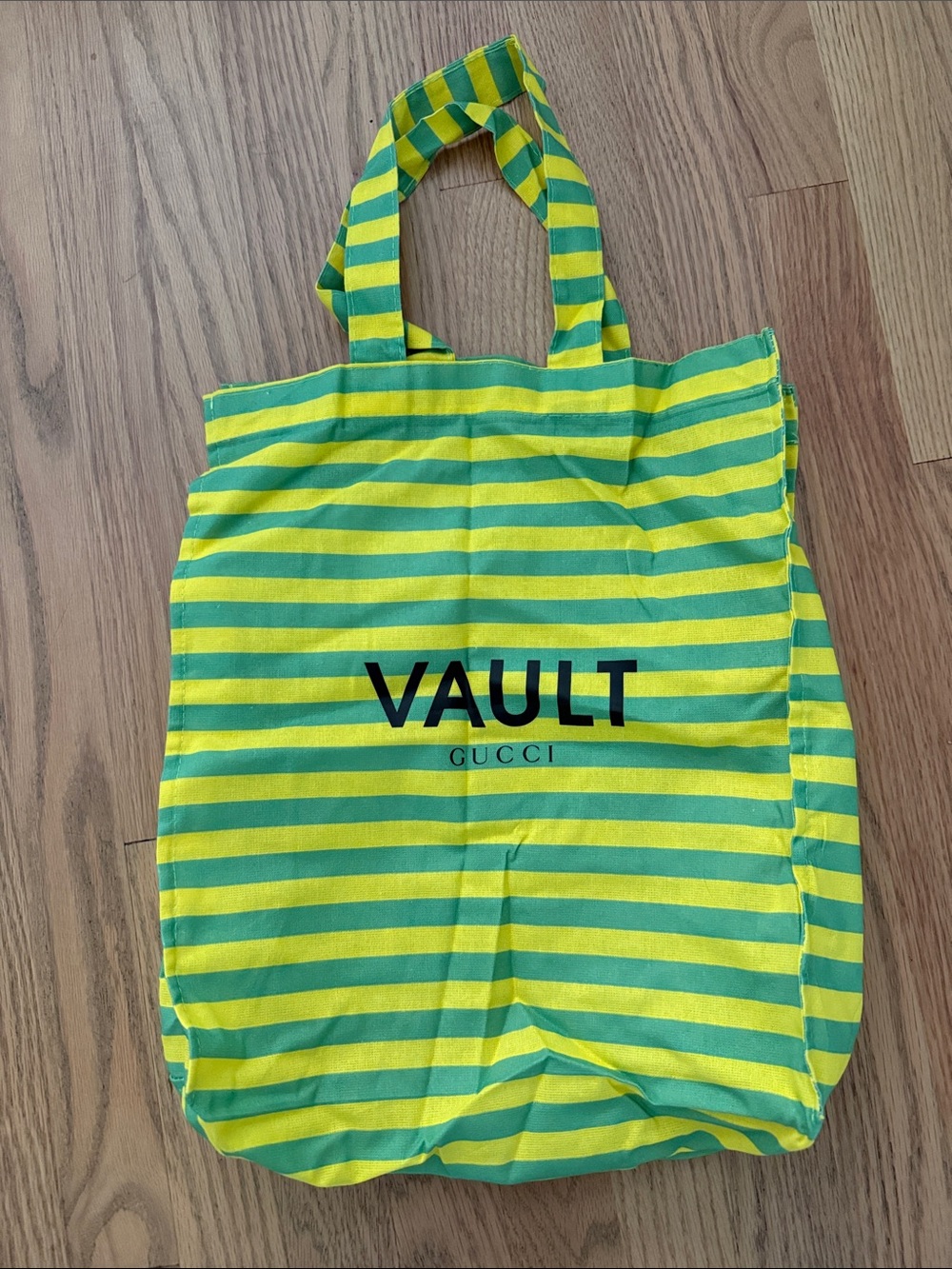 RARE- Gucci Vault Striped Tote in Yellow & Green 💛💚